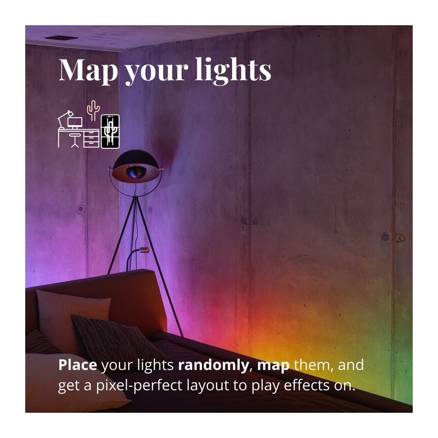 Twinkly - LED RGB Prigušiva traka LINE 100xLED 1,5 m Wi-Fi