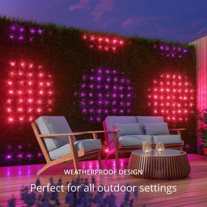 Twinkly - LED RGB vanjska božićna zavjesa s prigušivanjem 260xLED 1,2x1,9 m IP44 Wi-Fi