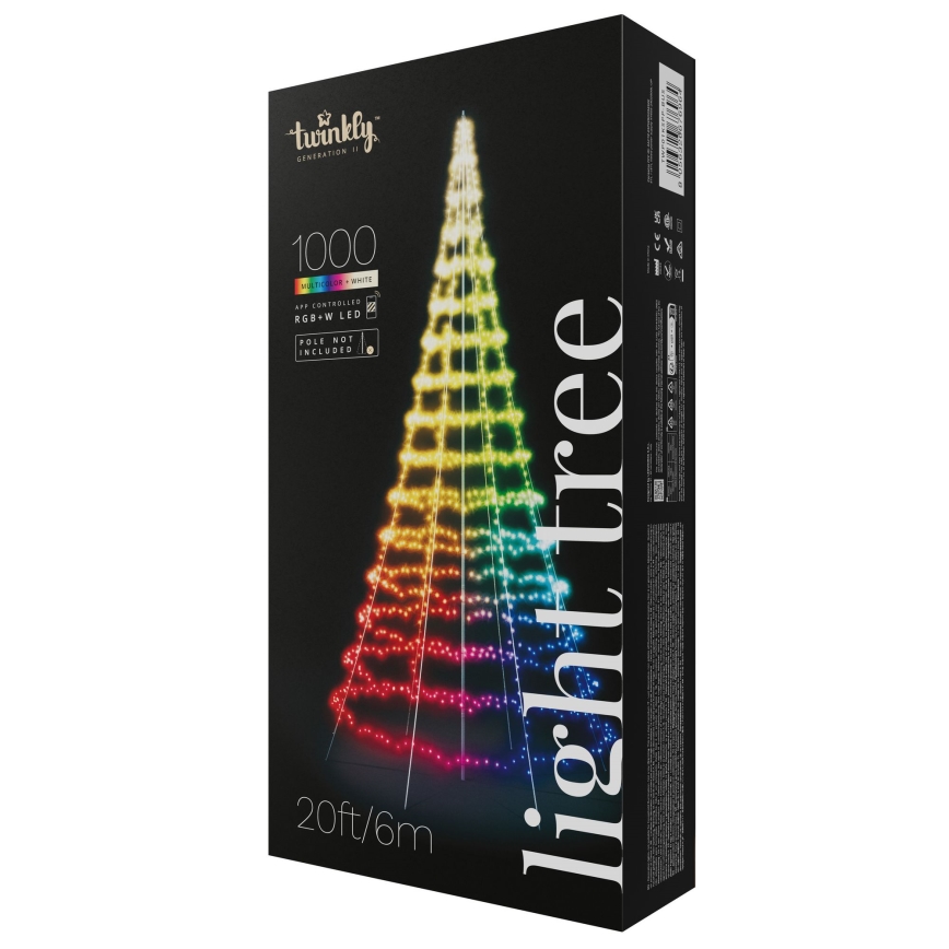 Twinkly - LED RGBW Dimmable vanjska božićna jelka LIGHT TREE 1000xLED 6 m IP44 Wi-Fi