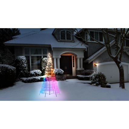 Twinkly - LED RGBW vanjsko božićno drvce s mogućnošću prigušivanja LIGHT TREE 300xLED 2m IP44 Wi-Fi