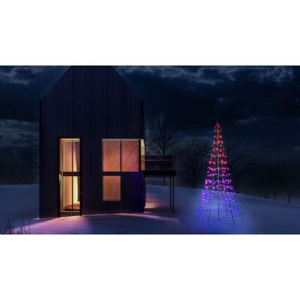 Twinkly - LED RGBW Prigušivo vanjsko božićno drvce LIGHT TREE 300xLED 2m IP44 Wi-Fi