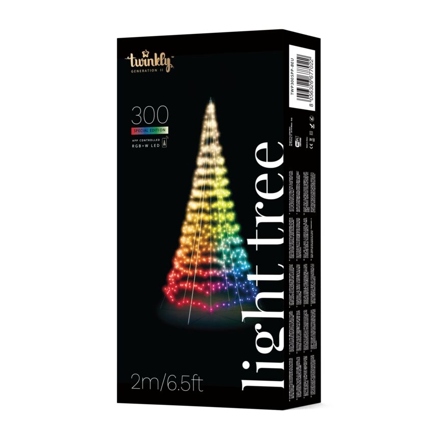 Twinkly - LED RGBW Prigušivo vanjsko božićno drvce LIGHT TREE 300xLED 2m IP44 Wi-Fi