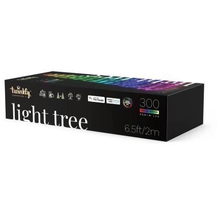 Twinkly - LED RGBW Prigušivo vanjsko božićno drvce LIGHT TREE 300xLED 2m IP44 Wi-Fi