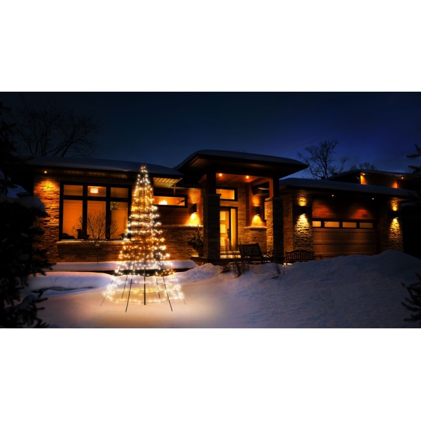 Twinkly - LED RGBW Prigušivo vanjsko božićno drvce LIGHT TREE 450xLED 3m IP44 Wi-Fi