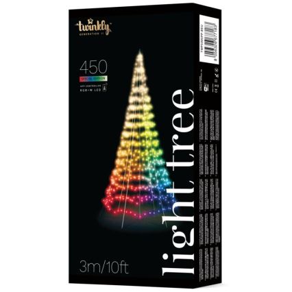 Twinkly - LED RGBW Prigušivo vanjsko božićno drvce LIGHT TREE 450xLED 3m IP44 Wi-Fi