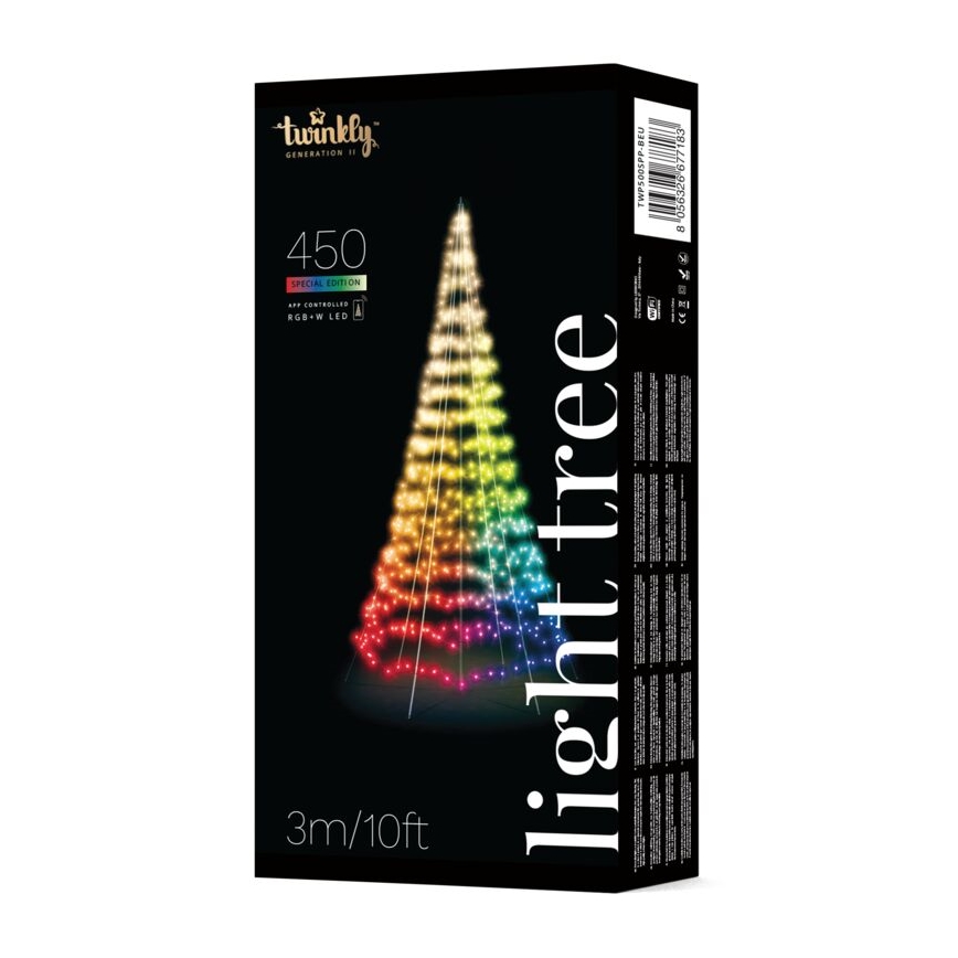 Twinkly - LED RGBW Prigušivo vanjsko božićno drvce LIGHT TREE 450xLED 3m IP44 Wi-Fi