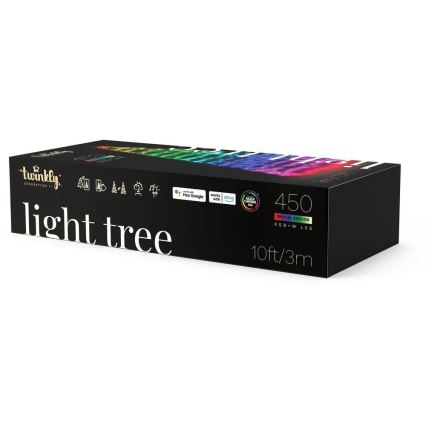 Twinkly - LED RGBW Prigušivo vanjsko božićno drvce LIGHT TREE 450xLED 3m IP44 Wi-Fi