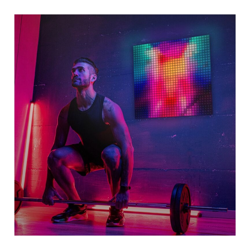 Twinkly - LED RGB Prigušivi panel SQUARES 64xLED 16x16 cm Wi-Fi