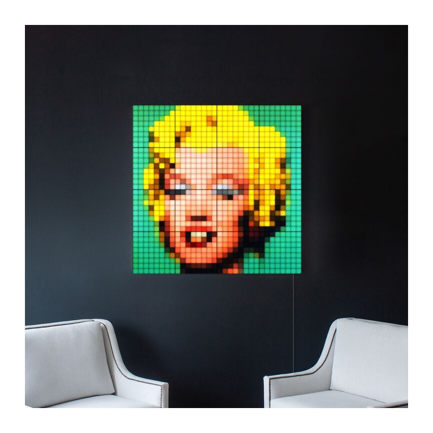 Twinkly - LED RGB Prigušivi panel SQUARES 64xLED 16x16 cm Wi-Fi