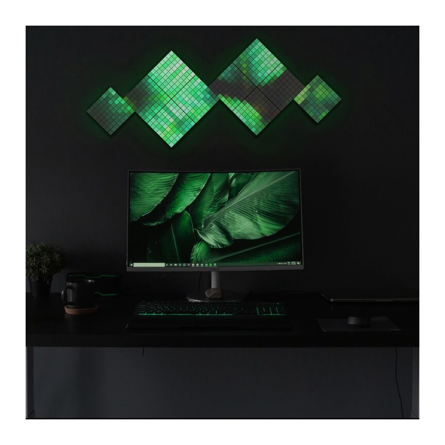 Twinkly - SET 6xLED RGB Prigušivi panel SQUARES 64xLED 16x16 cm Wi-Fi