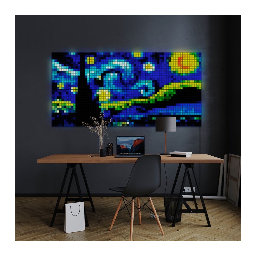 Twinkly - SET 6xLED RGB Prigušivi panel SQUARES 64xLED 16x16 cm Wi-Fi