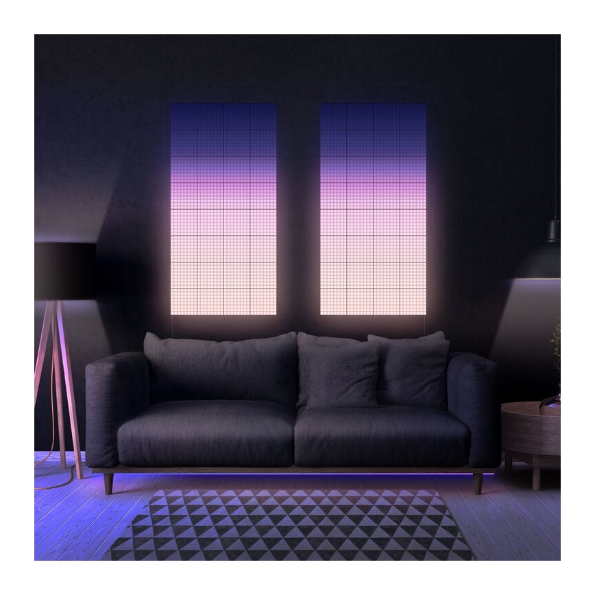 Twinkly - SET 6xLED RGB Prigušivi panel SQUARES 64xLED 16x16 cm Wi-Fi