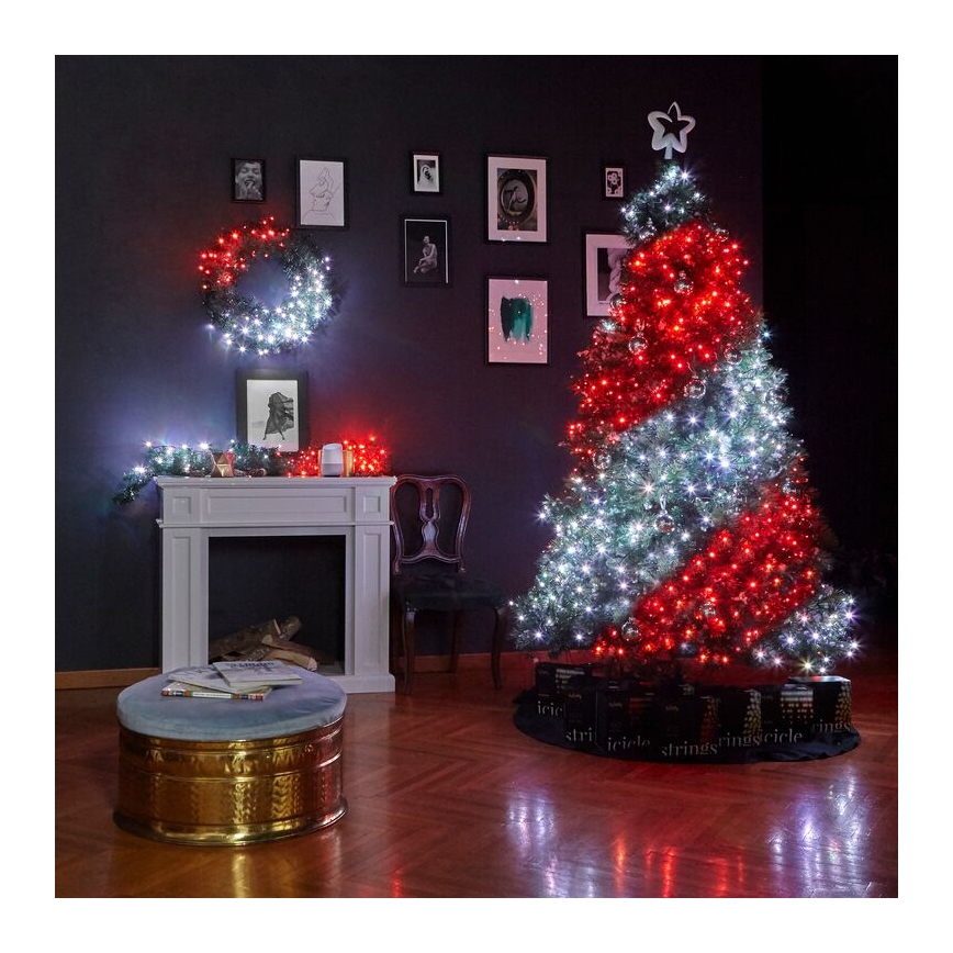 Twinkly - LED RGB Prigušivi božićni vijenac PRE-LIT WREATH 50xLED pr. 61cm Wi-Fi