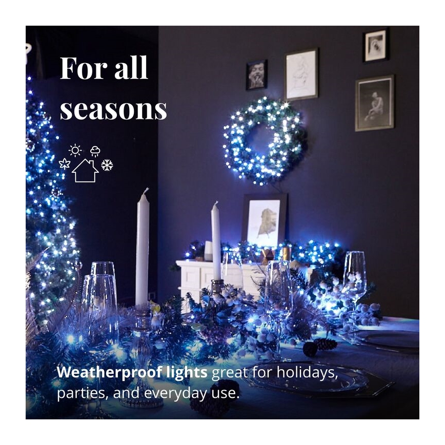 Twinkly - LED RGB Prigušivi božićni vijenac PRE-LIT WREATH 50xLED pr. 61cm Wi-Fi