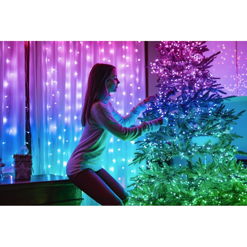 Twinkly - LED RGB Prigušive vanjske božićne lampice STRINGS 100xLED 11,5m IP44 Wi-Fi