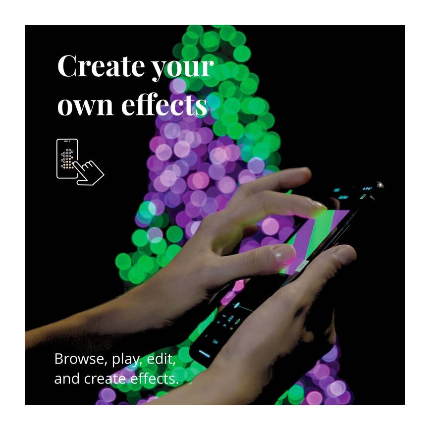 Twinkly - LED RGB Prigušive vanjske božićne lampice STRINGS 100xLED 11,5m IP44 Wi-Fi