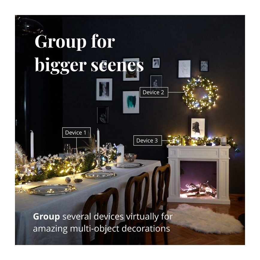 Twinkly - LED Prigušive vanjske božićne lampice STRINGS 250xLED 23,5m IP44 Wi-Fi