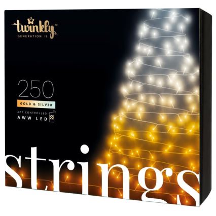 Twinkly - LED Prigušive vanjske božićne lampice STRINGS 250xLED 23,5m IP44 Wi-Fi