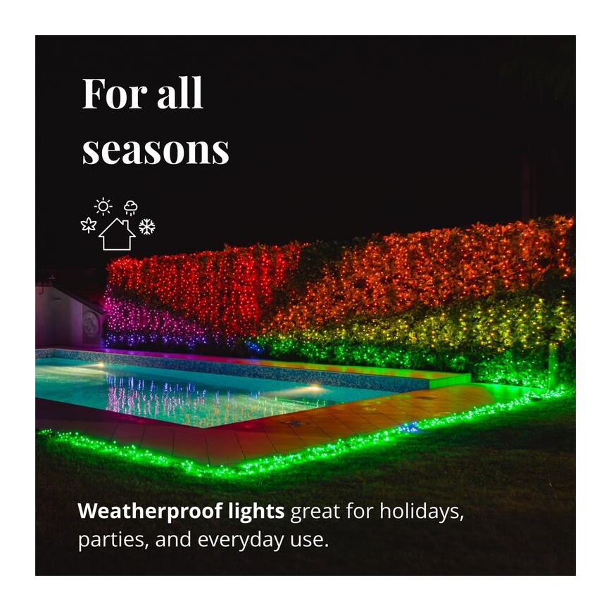Twinkly - LED RGBW Prigušive vanjske božićne lampice STRINGS 250xLED 23,5m IP44 Wi-Fi