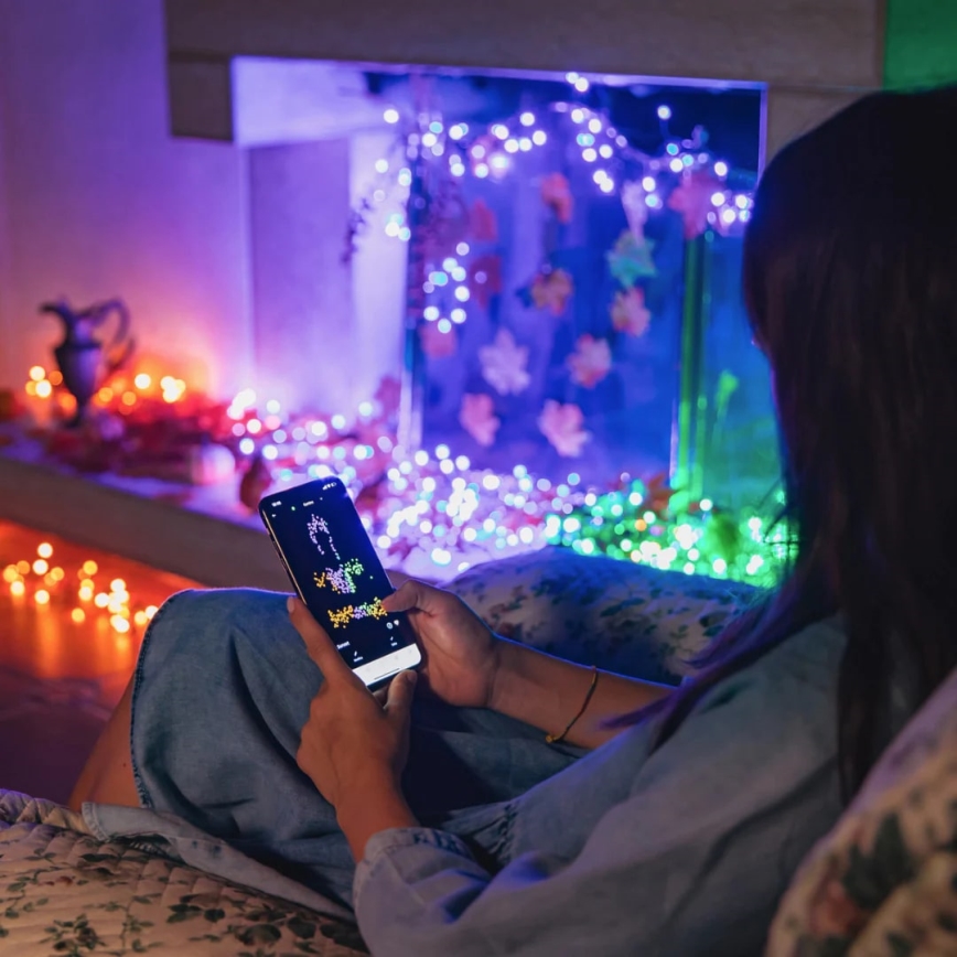 Twinkly - LED RGBW vanjski niz s mogućnošću prigušivanja STRINGS 250xLED 23,5 m IP44 Wi-Fi
