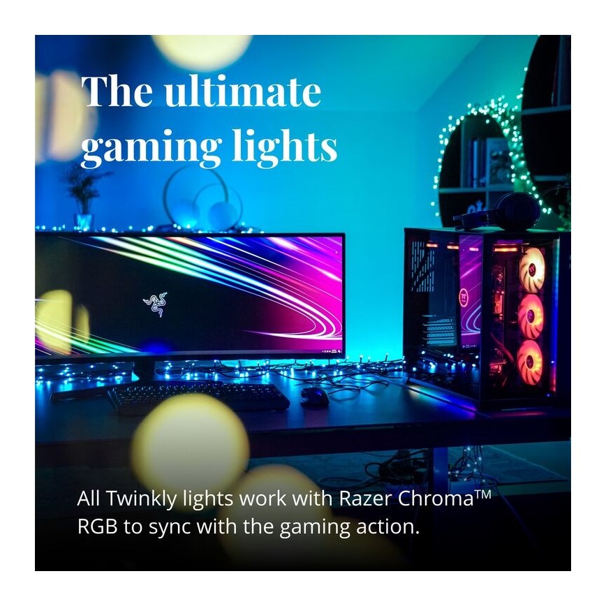 Twinkly - LED RGB Prigušive vanjske božićne lampice STRINGS 400xLED 35,5m IP44 Wi-Fi