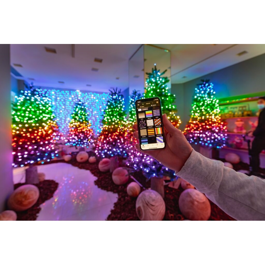 Twinkly - LED RGBW Prigušive vanjske božićne lampice STRINGS 600xLED 51,5m IP44 Wi-Fi