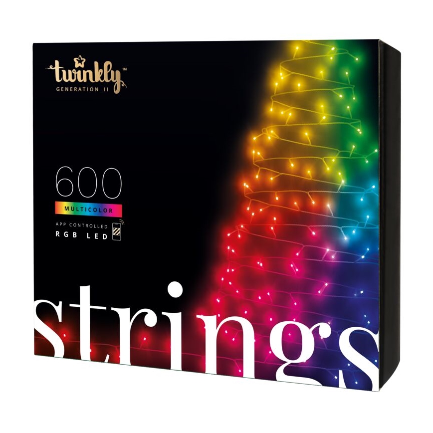 Twinkly - LED RGB Prigušive vanjske božićne lampice STRINGS 600xLED 51,5m IP44 Wi-Fi