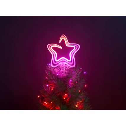 Twinkly - LED RGB podesiva božićna zvijezda za vrh jelke TREE TOPPER 76xLED USB Wi-Fi