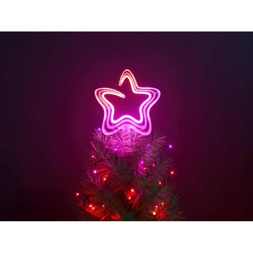 Twinkly - LED RGB podesiva božićna zvijezda za vrh jelke TREE TOPPER 76xLED USB Wi-Fi