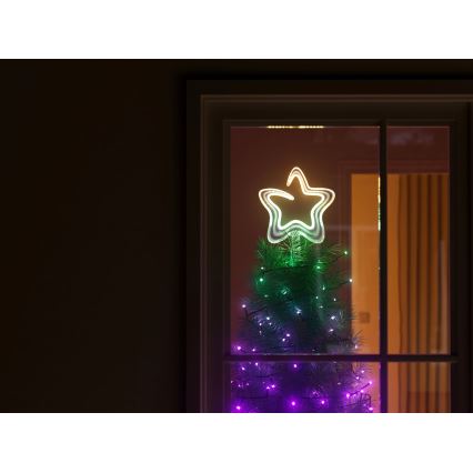 Twinkly - LED RGB podesiva božićna zvijezda za vrh jelke TREE TOPPER 76xLED USB Wi-Fi