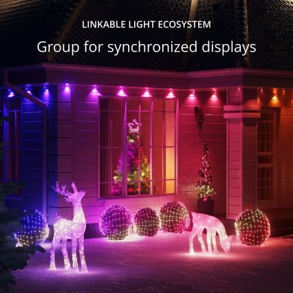 Twinkly - LED RGB podesiva božićna zvijezda za vrh jelke TREE TOPPER 76xLED USB Wi-Fi