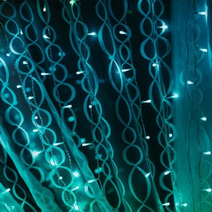 Twinkly - LED RGBW Prigušiva vanjska božićna svjetlosna zavjesa CURTAIN 210xLED 6,1m IP44 Wi-Fi