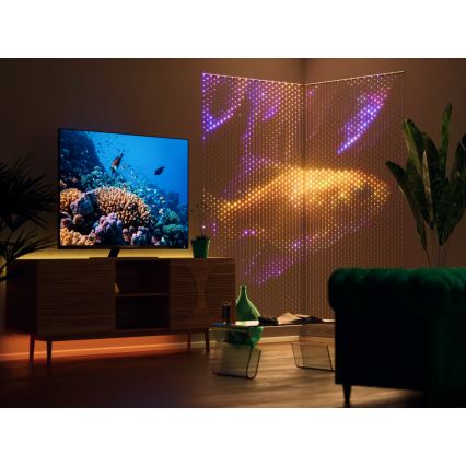 Twinkly - LED RGB Prigušiva božićna zavjesa MATRIX 480xLED 1x1 m Wi-Fi
