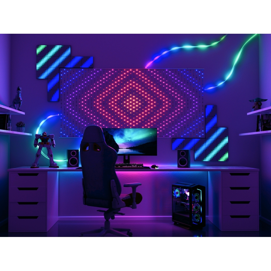 Twinkly - LED RGB Prigušiva božićna zavjesa MATRIX 480xLED 1x1 m Wi-Fi