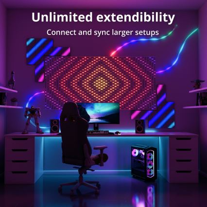 Twinkly - LED RGB Prigušiva božićna zavjesa MATRIX 480xLED 1x1 m Wi-Fi
