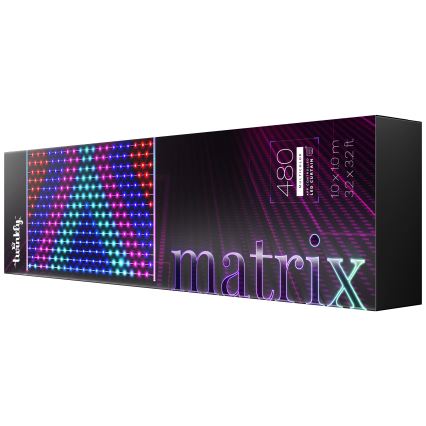 Twinkly - LED RGB Prigušiva božićna zavjesa MATRIX 480xLED 1x1 m Wi-Fi