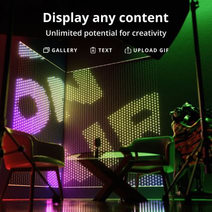 Twinkly - LED RGB prigušivač božićne zavjese MATRIX 480xLED 1x1 m Wi-Fi