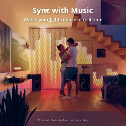 Twinkly - LED RGB prigušivač božićne zavjese MATRIX 480xLED 1x1 m Wi-Fi