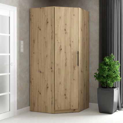 Ugaoni garderobni ormar MARO 94x213 cm hrast artisan