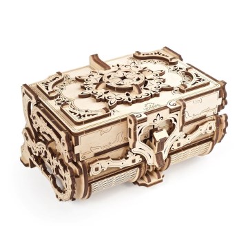 Ugears - 3D drvene mehaničke puzzle Antikna kutija za nakit
