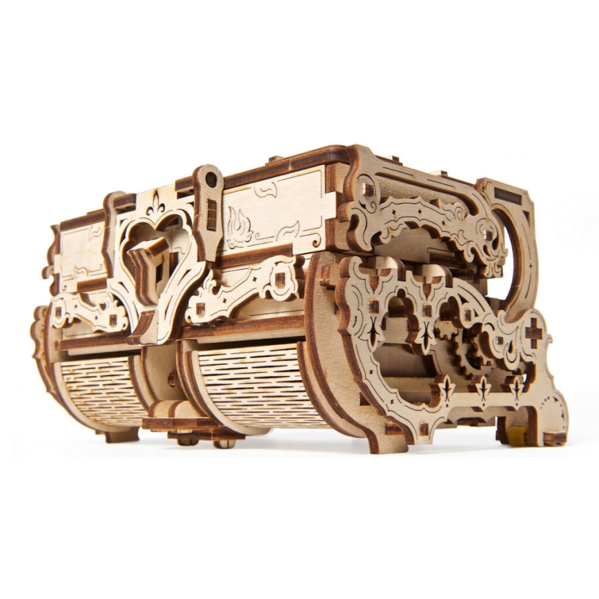 Ugears - 3D drvene mehaničke puzzle Antikna kutija za nakit