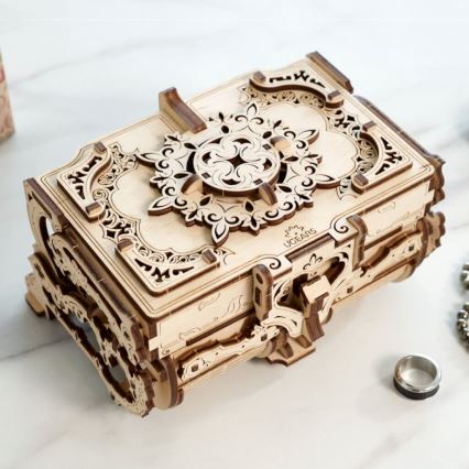 Ugears - 3D drvene mehaničke puzzle Antikna kutija za nakit