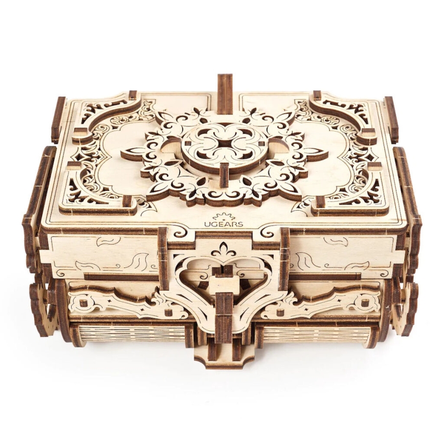 Ugears - 3D drvene mehaničke puzzle Antikna kutija za nakit