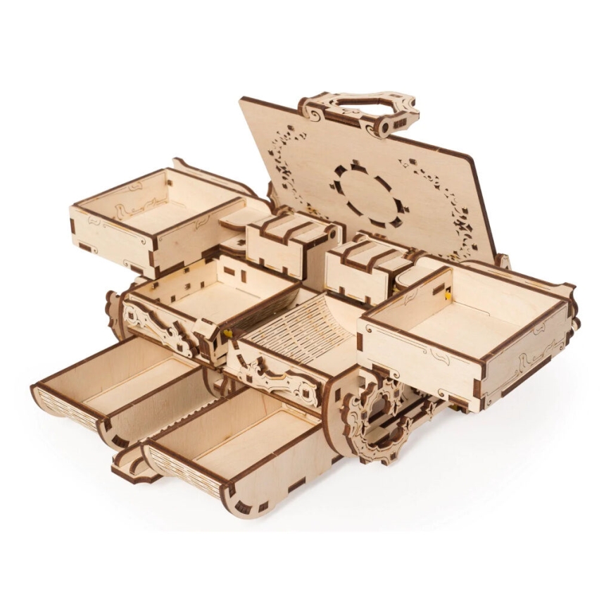 Ugears - 3D drvene mehaničke puzzle Antikna kutija za nakit