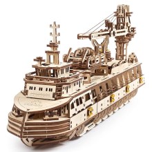 Ugears - 3D drvene mehaničke puzzle Istraživački brod