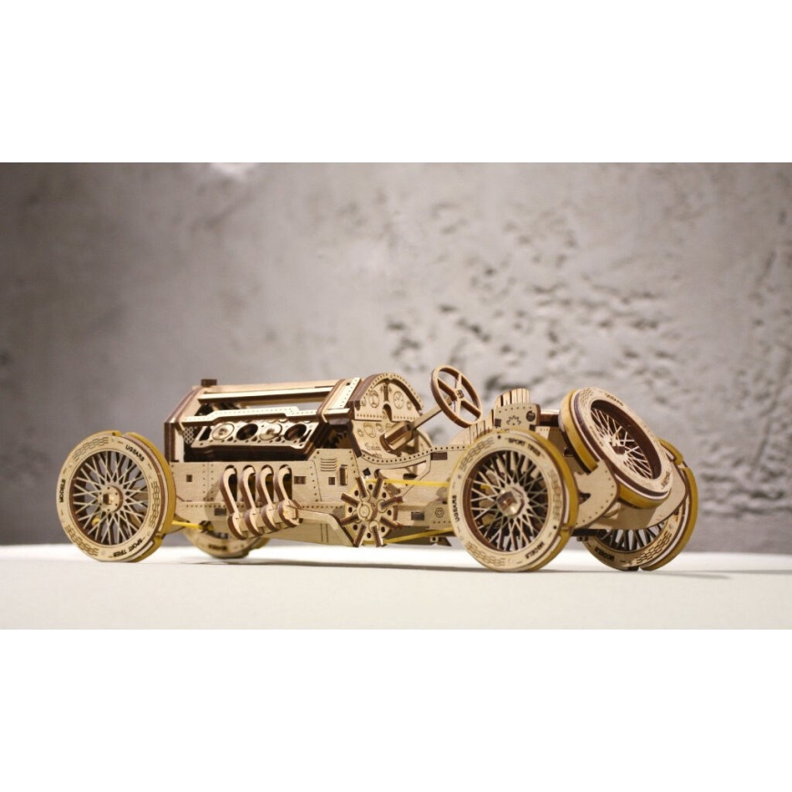 Ugears - 3D drvene mehaničke puzzle U9 Automobil Grand Prix