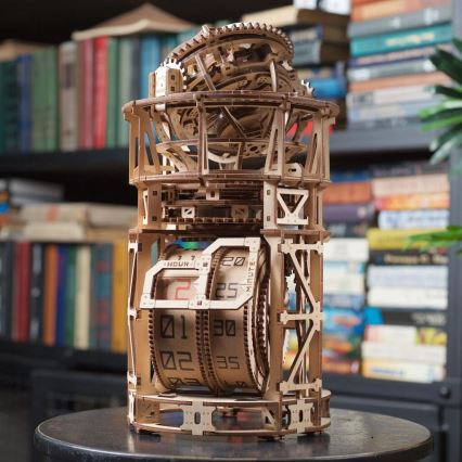 Ugears - 3D drveni mehanički puzzle Satni mehanizam s tourbillonom