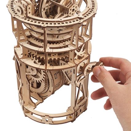 Ugears - 3D drveni mehanički puzzle Satni mehanizam s tourbillonom
