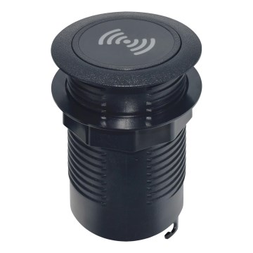 Ugradbena bežična punjač + USB A+C crna
