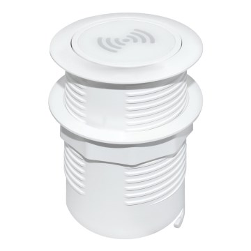 Ugradbena bežična punjačica + USB A+C bijela